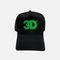 3D Embroidered Black Trucker Hat